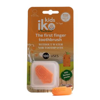 IKO KIDS Natural szczoteczka na palec pomarańczowa